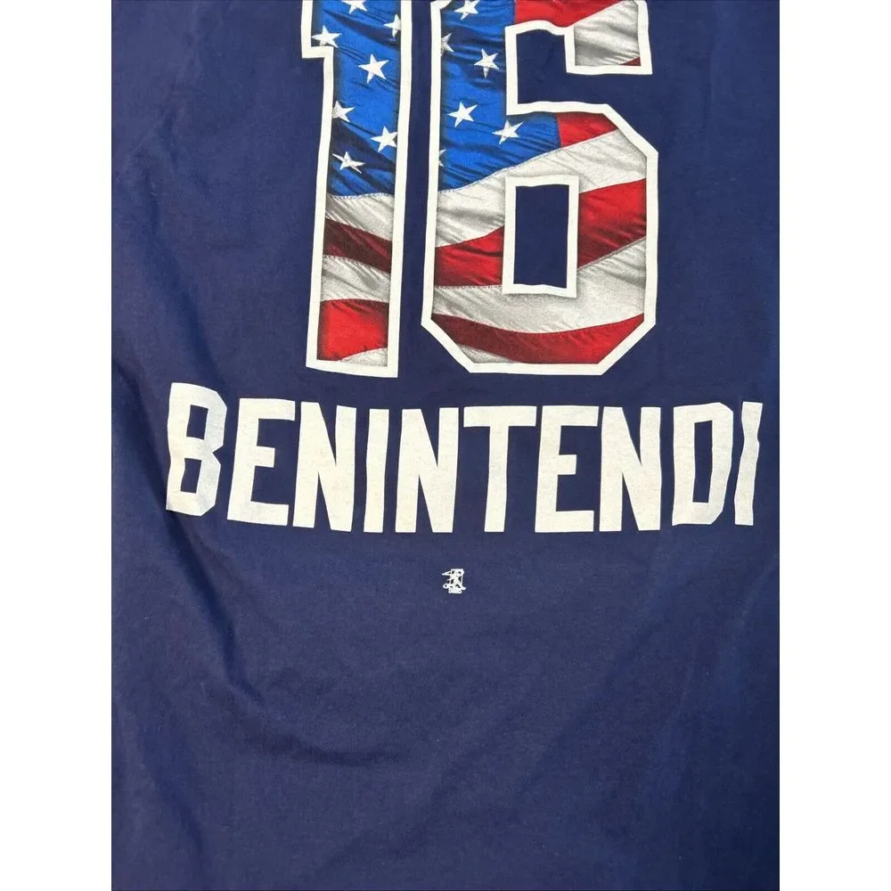 Boston Red Sox MLB V Neck Shirt Women's Size Medium American Flag USA
